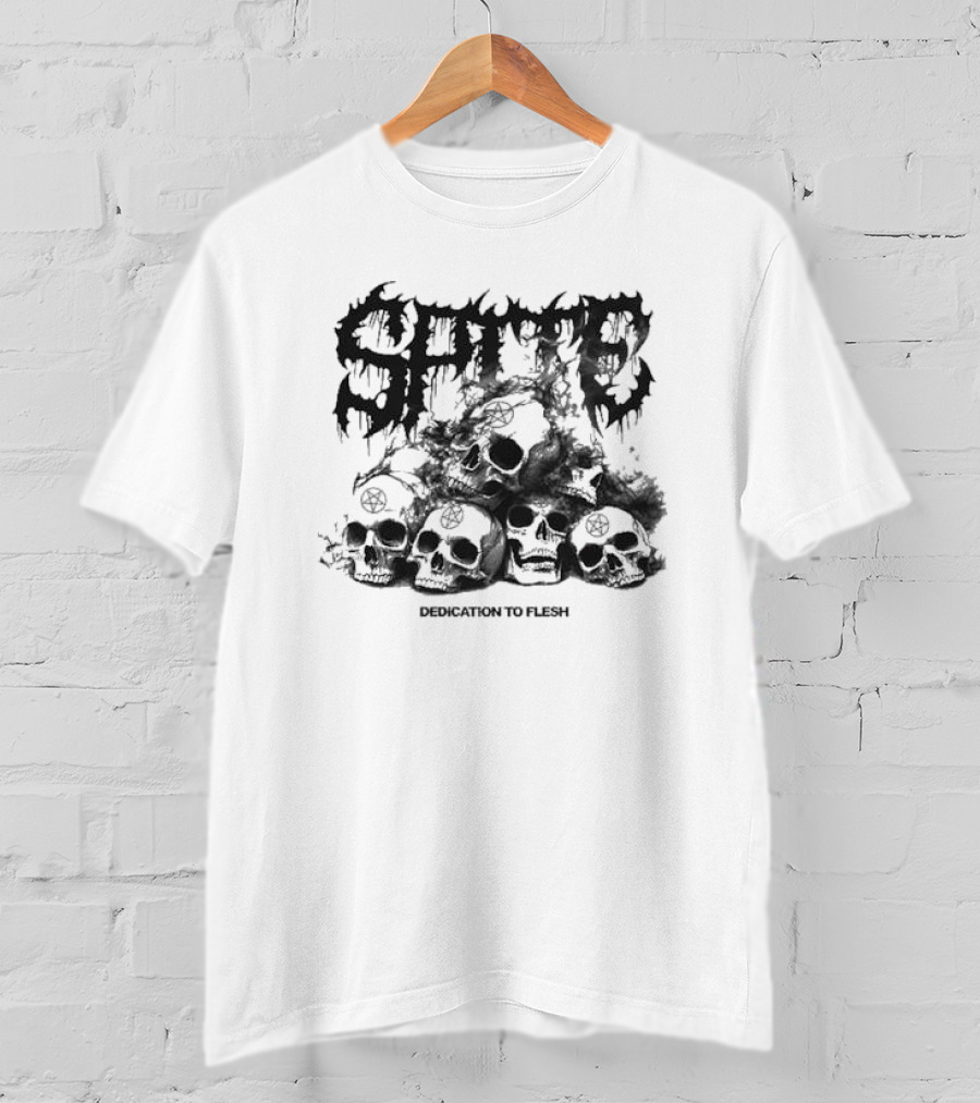 Catacombs Spite Skull Dedication To Flesh T-Shirt