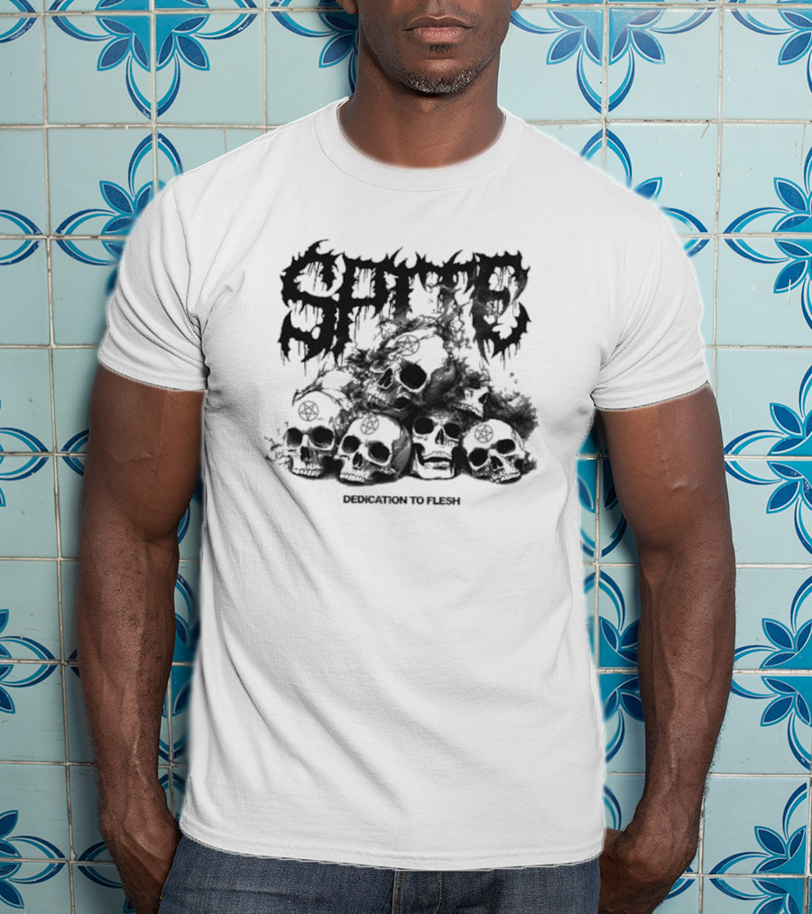 Catacombs Spite Skull Dedication To Flesh T-Shirt