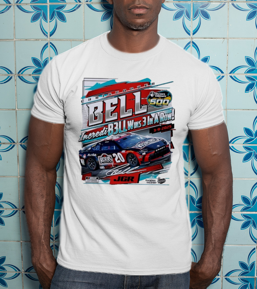 Christopher Bell Wins 3 In A Row Shriners Children’s 500 Race 2025 NASCAR Cup Series JGR T-Shirt