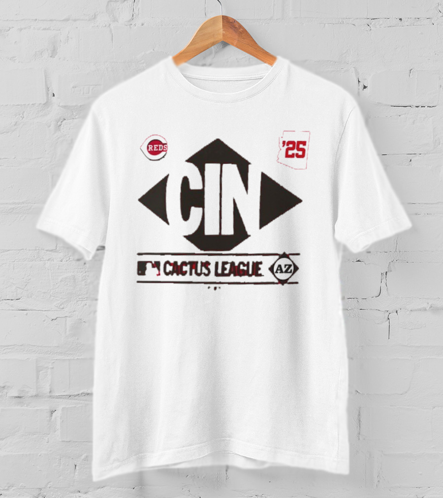 Cincinnati Reds 2025 CIN Cactus League AZ True Icon T-Shirt