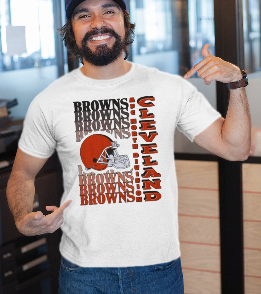 Cleveland Browns AFC North Division Browns Helmet T-Shirt