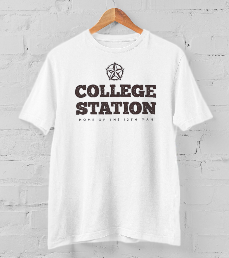 College Station Home Of The 12th Man Star Emblem T-Shirt