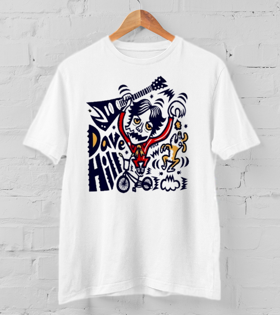 Dave Hill Luci P-Yellow Peelander-Z Guitar Bicycle Art T-Shirt