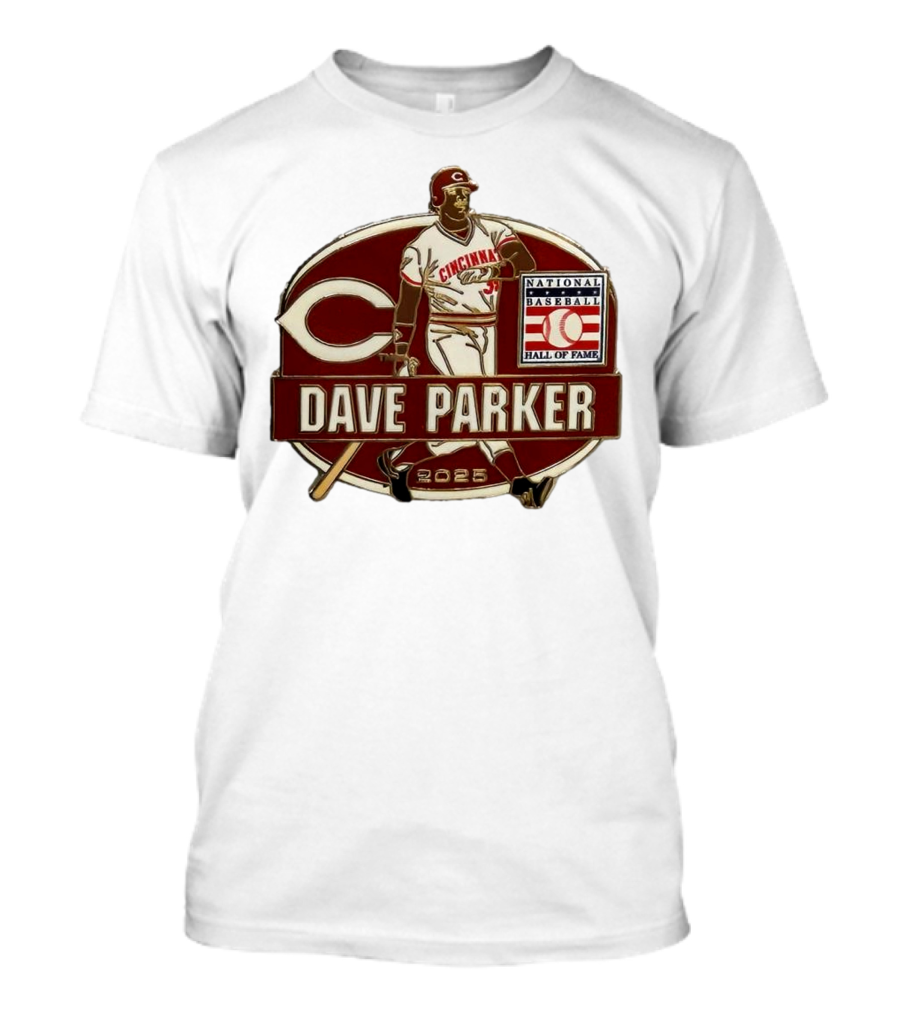 Dave Parker Cincinnati Reds National Baseball Hall Of Fame 2025 Collector’s T-Shirt