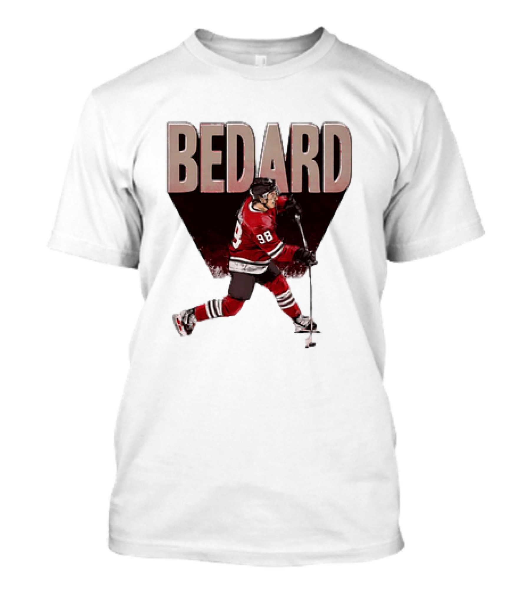 Connor Bedard Chicago Blackhawks NHL Hockey Number 98 Vintage Style T-Shirt