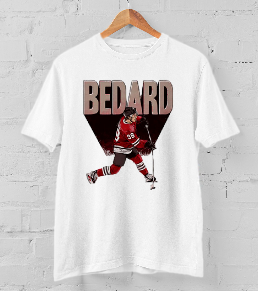 Connor Bedard Chicago Blackhawks NHL Hockey Number 98 Vintage Style T-Shirt