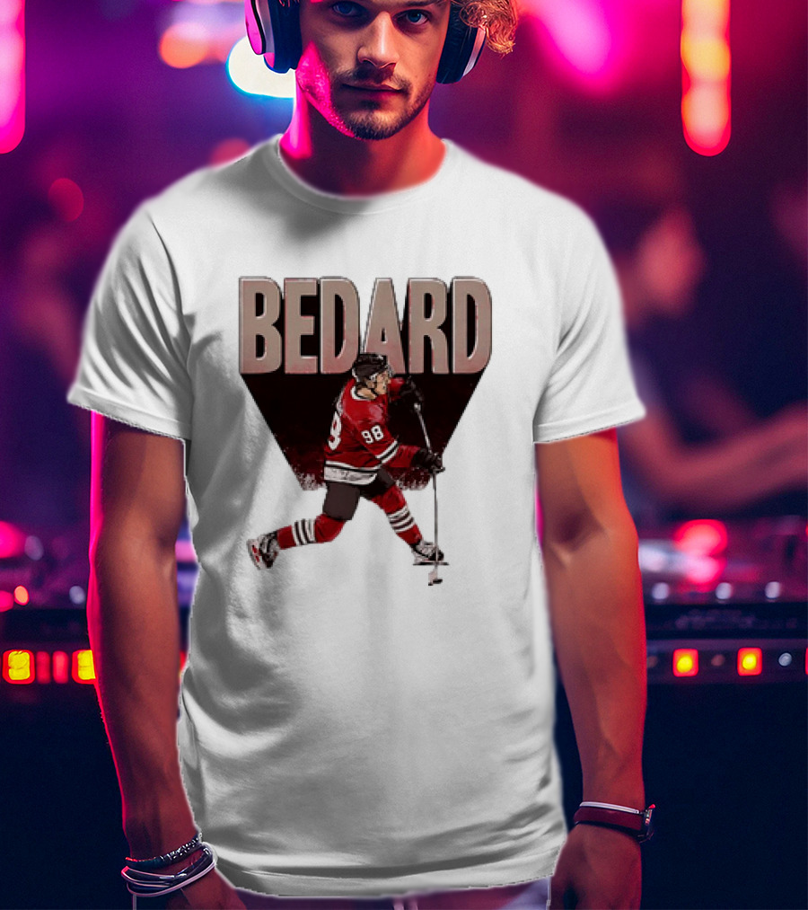 Connor Bedard Chicago Blackhawks NHL Hockey Number 98 Vintage Style T-Shirt