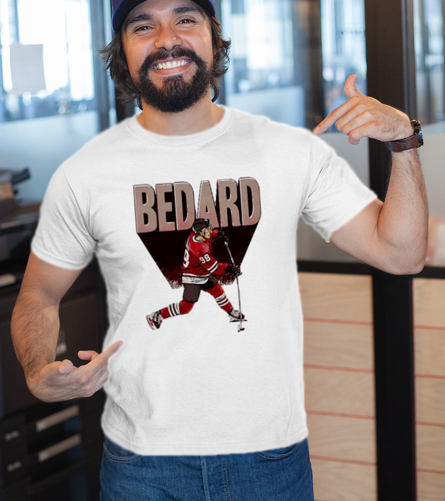Connor Bedard Chicago Blackhawks NHL Hockey Number 98 Vintage Style T-Shirt