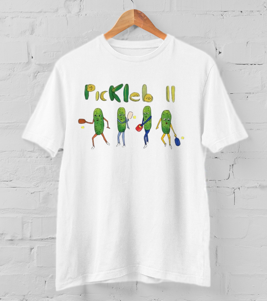 Dave Portnoy Pickleball Pickle Characters Playing Tennis T-Shirt