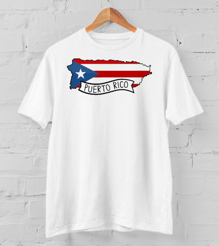Dayjaavu Puerto Rico Flag And Island Map T-Shirt