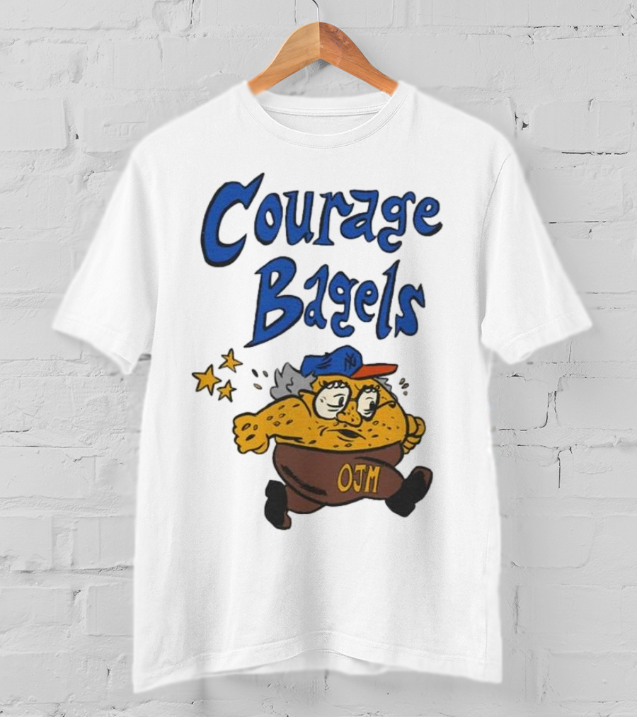 Courage Bagels OJM Character With New York Mets Cap T-Shirt