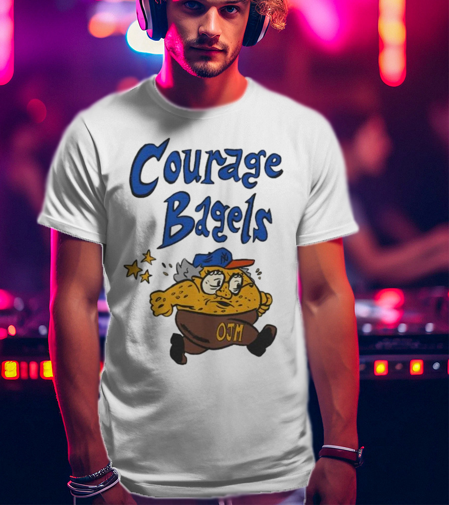 Courage Bagels OJM Character With New York Mets Cap T-Shirt