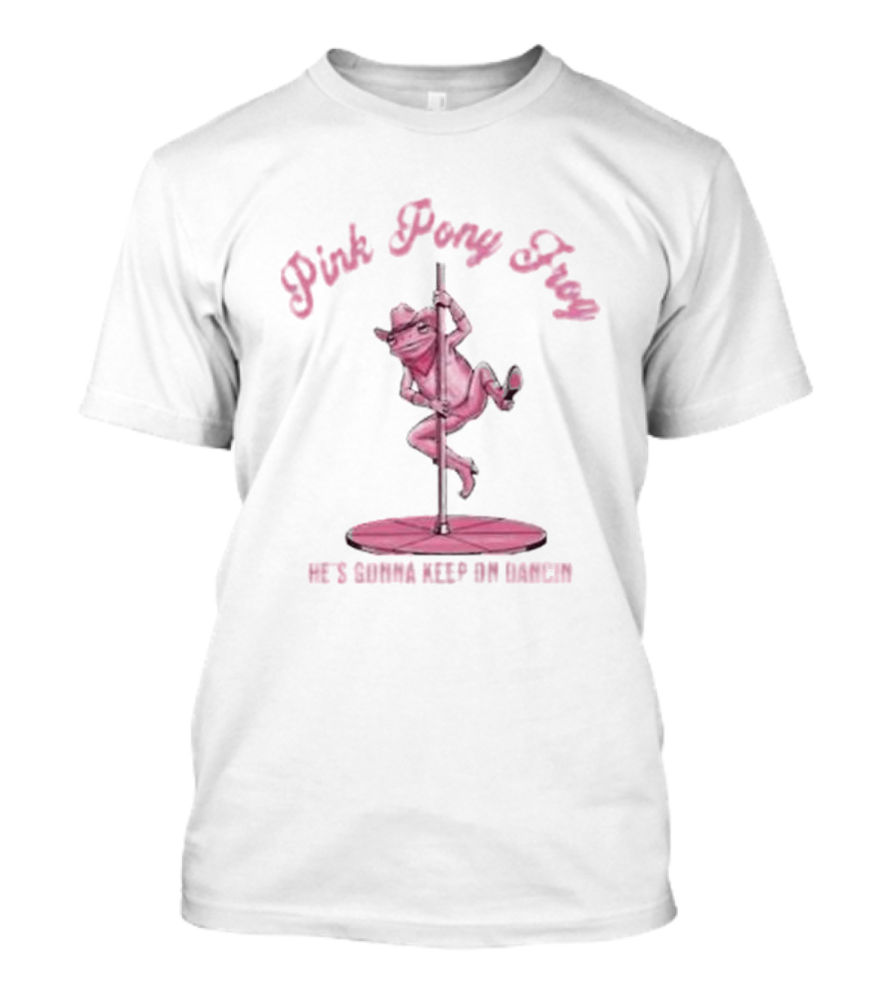 Pink Pony Frog He's Gonna Keep On Dancin' Cowboy Theme T-Shirt