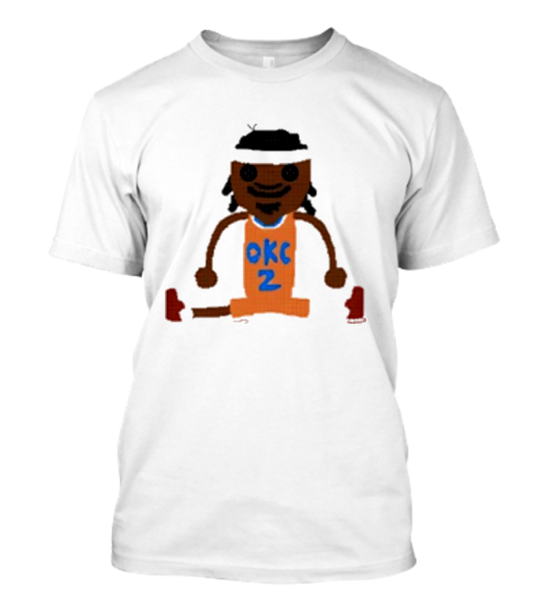 Oklahoma City Thunder Shai Gilgeous-Alexander Crochet Style OKC 2 T-Shirt