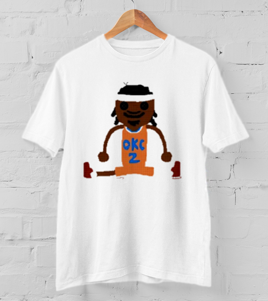 Oklahoma City Thunder Shai Gilgeous-Alexander Crochet Style OKC 2 T-Shirt
