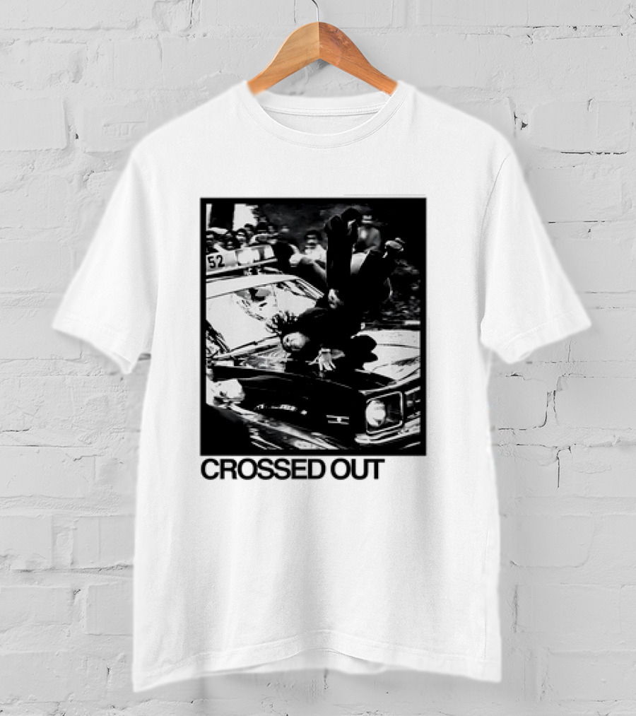 Crossed Out Never Forget Protest Scene Vintage Photography T-Shirt