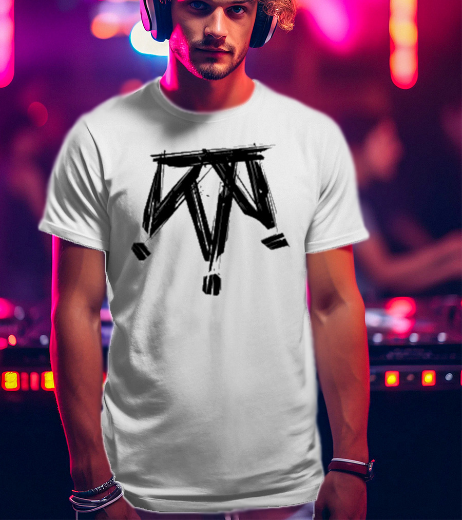 Damian Drake The Crown Vintage Skull Wings And Cross Skeleton Motif T-Shirt