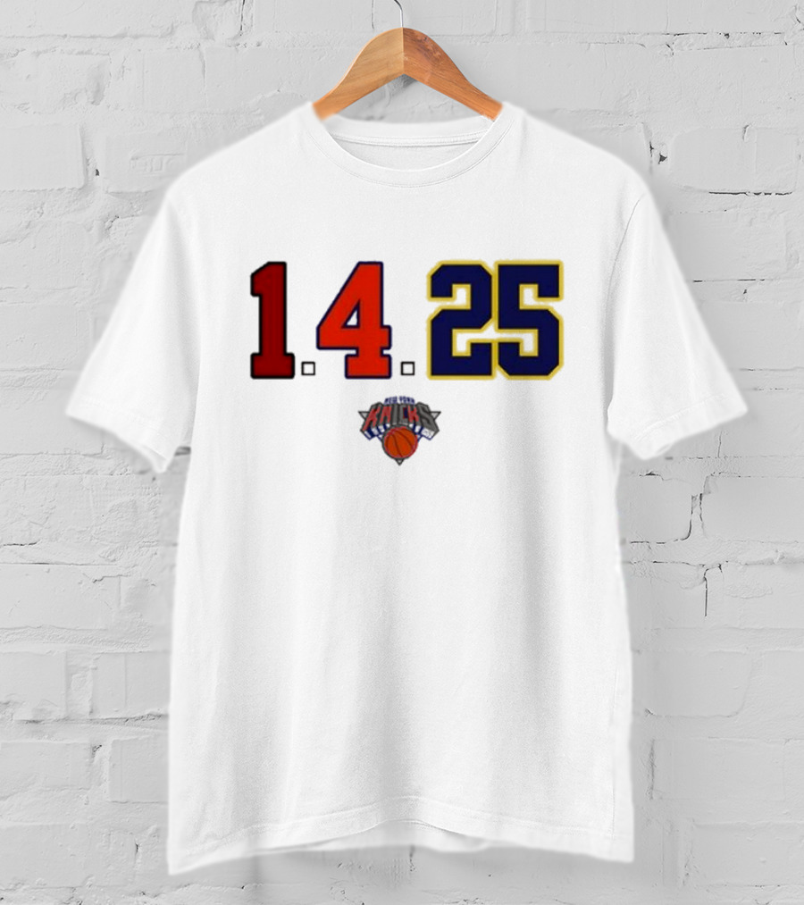 Derrick Rose Numbers 14 25 New York Knicks T-Shirt