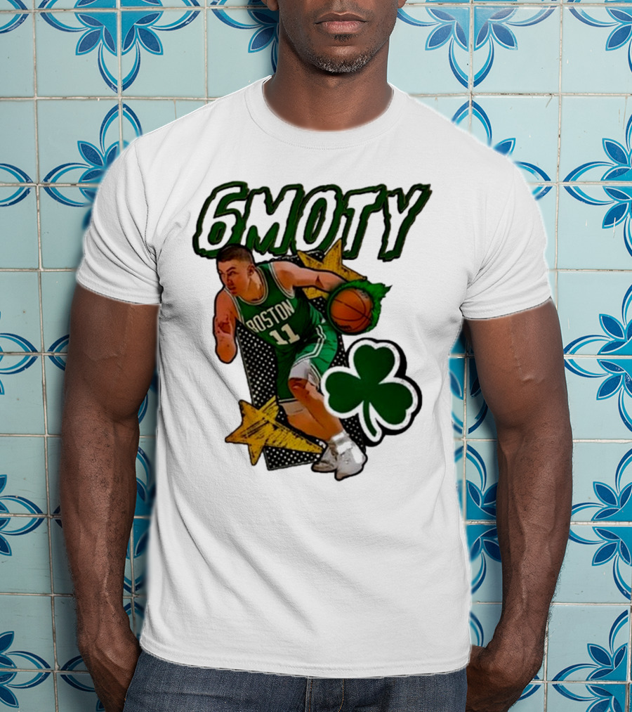 Boston Celtics Derrick White Payton Pritchard 6Moty Shamrock Basketball T-Shirt