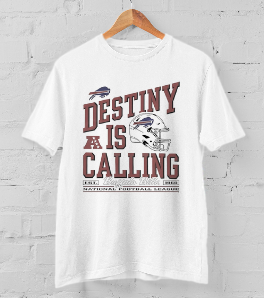 Destiny Is Calling Vintage Buffalo Bills Football Helmet T-Shirt