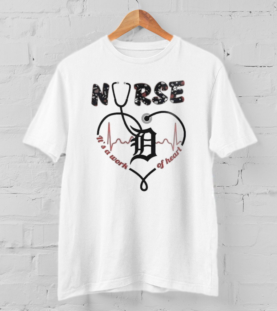 Nurse Heartbeat Detroit Tigers Nurses Appreciation Night 2025 T-Shirt