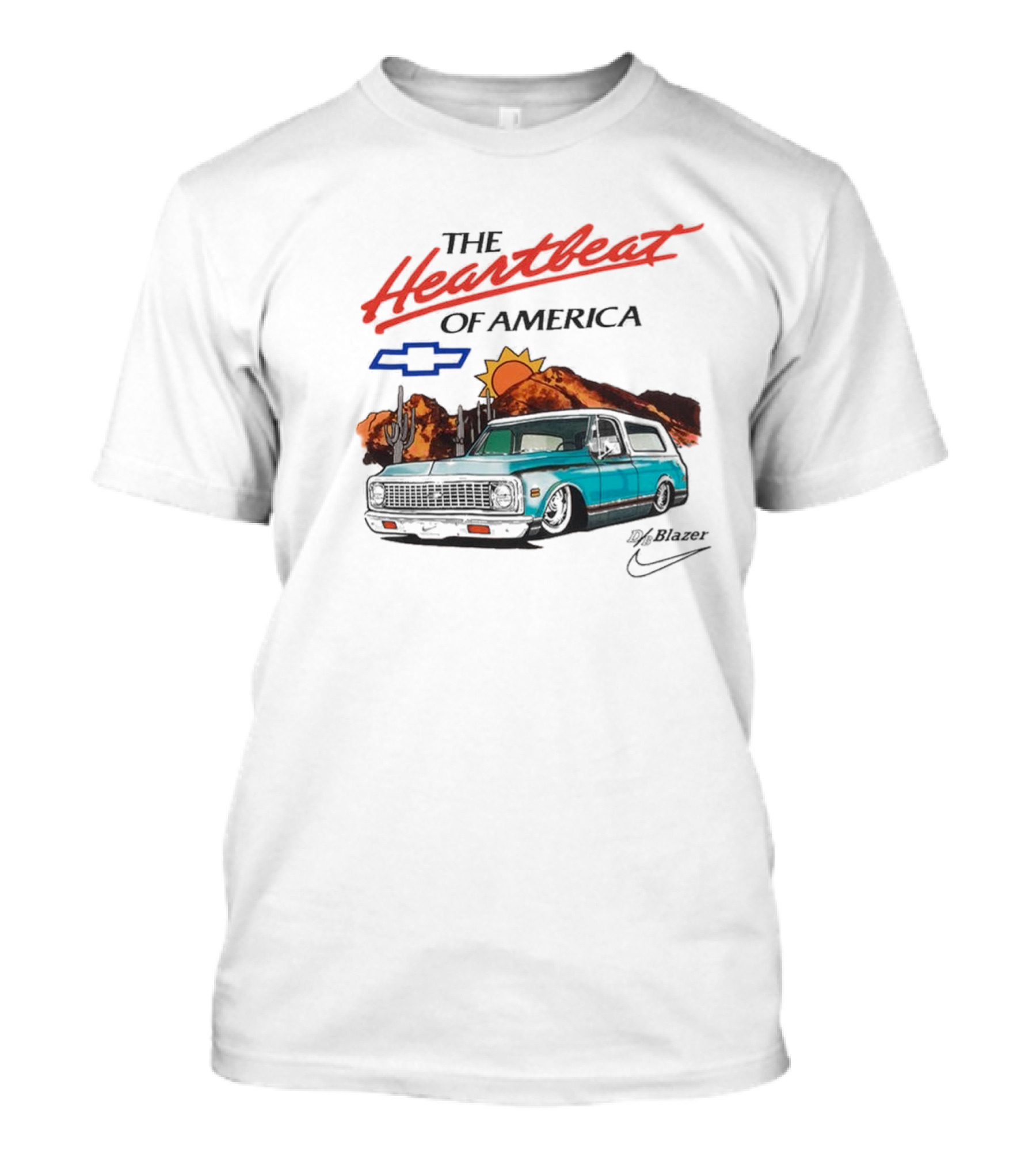 Devin Booker Chevrolet Max90 Heartbeat Of America Vintage Truck Sunset Desert Scene T-Shirt