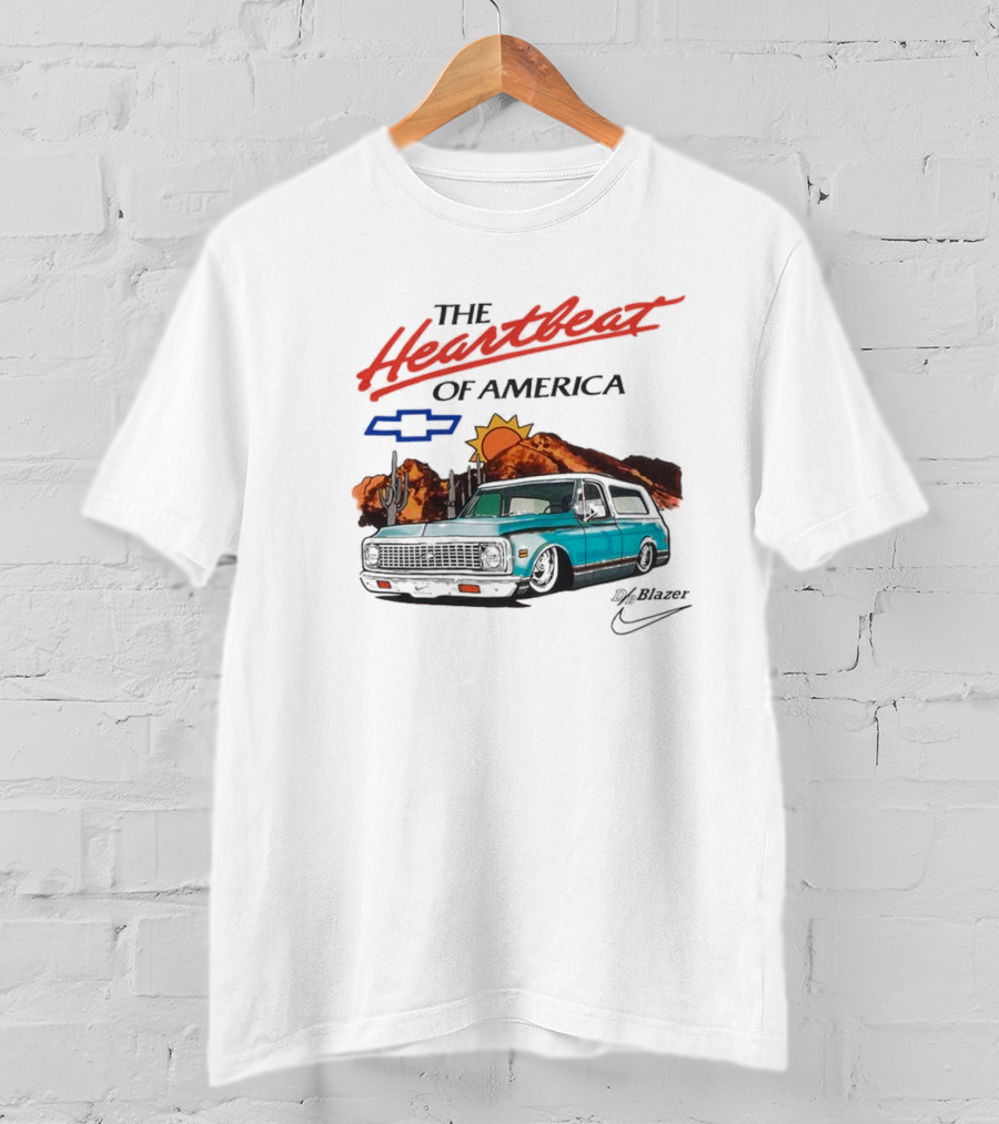Devin Booker Chevrolet Max90 Heartbeat Of America Vintage Truck Sunset Desert Scene T-Shirt