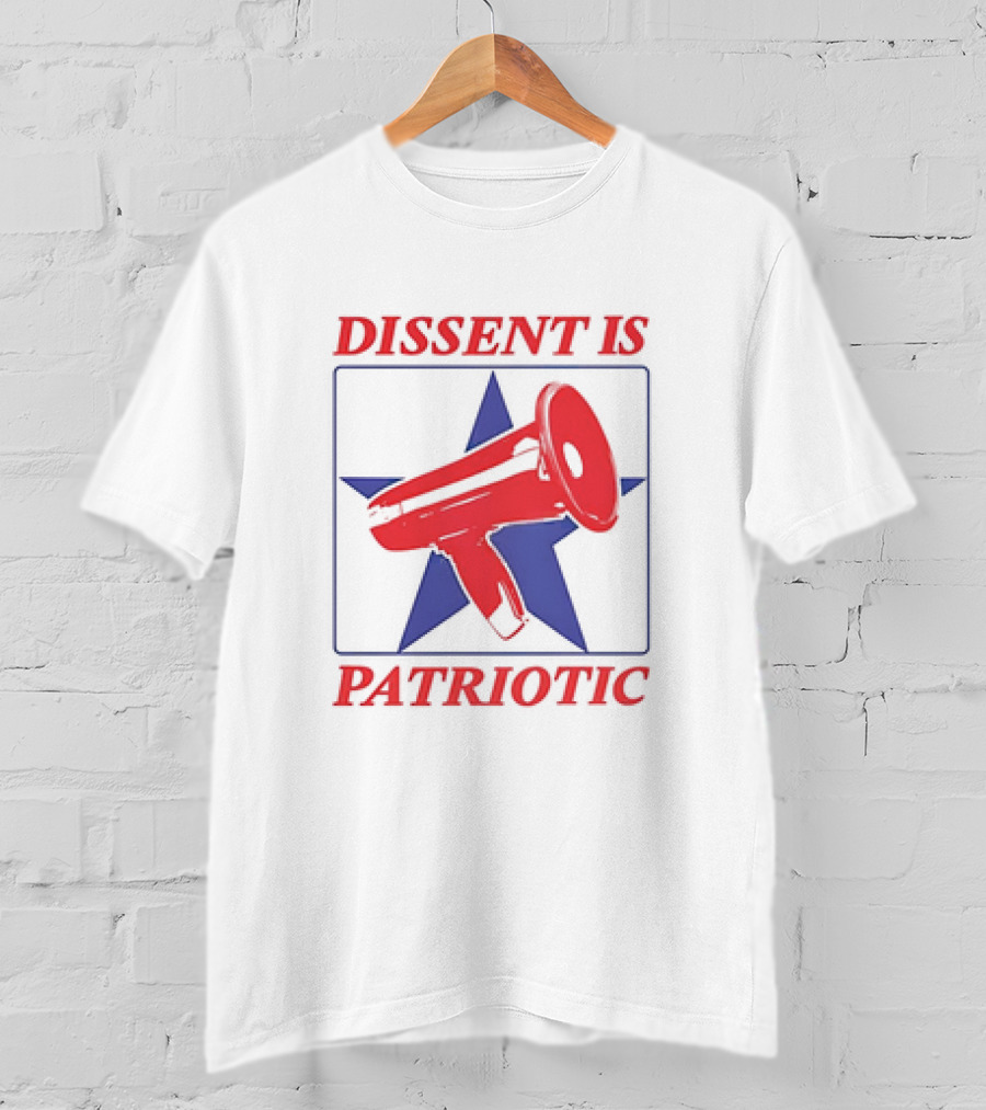 Patriotic Megaphone In Star Symbol Dissent T-Shirt