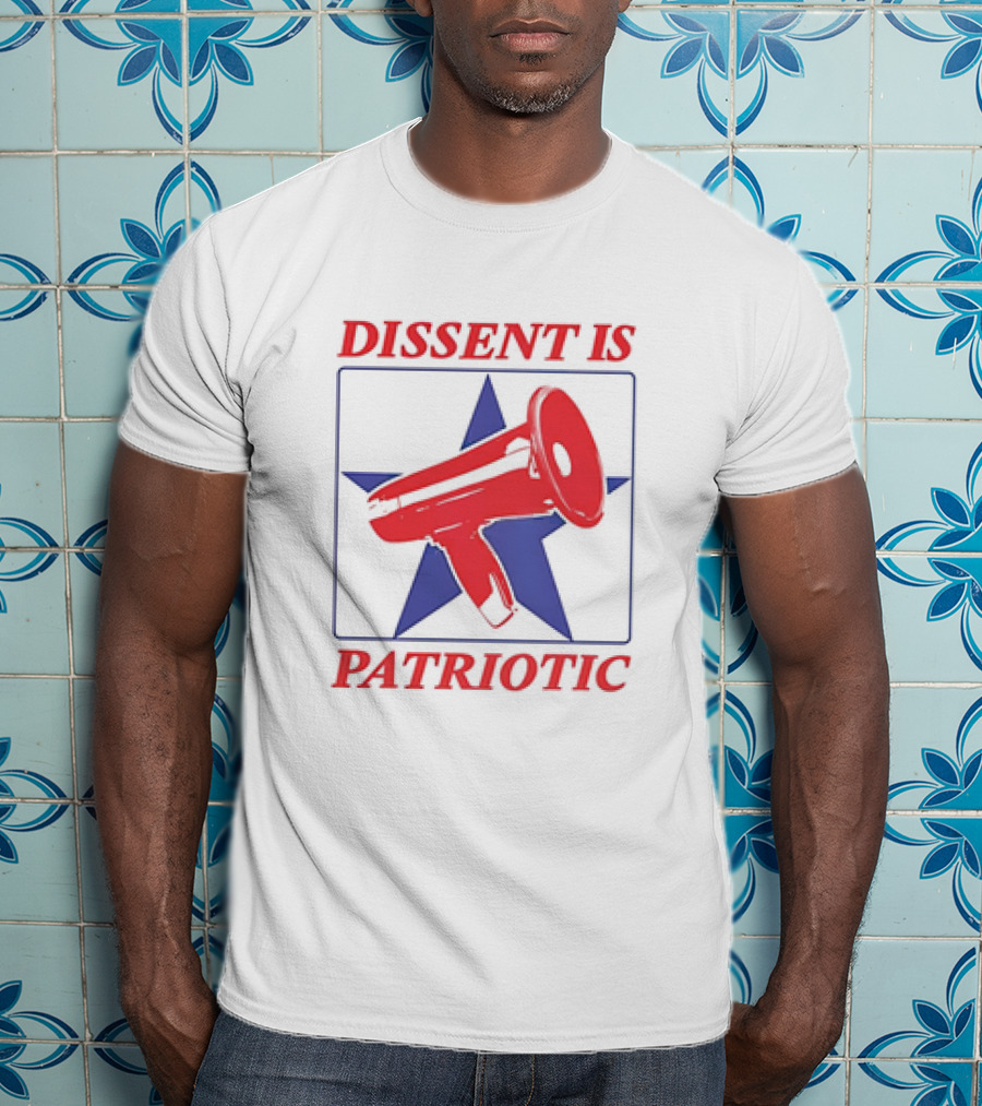 Patriotic Megaphone In Star Symbol Dissent T-Shirt