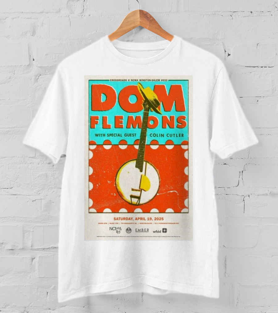 Dom Flemons With Special Guest Colin Cutler Crossroads NCMA Winston-Salem April 19 2025 T-Shirt