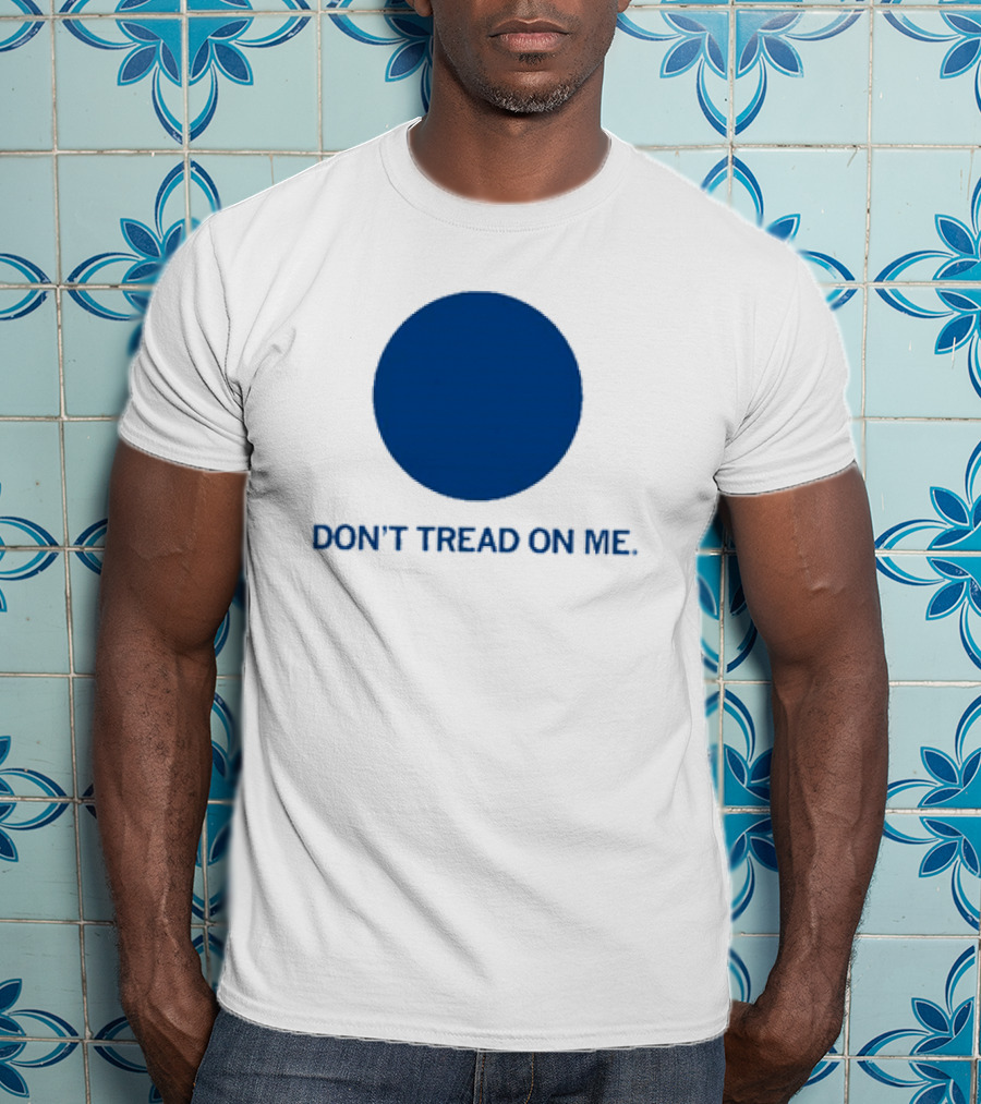Don’t Tread On Me Blue Dot Circular Emblem T-Shirt