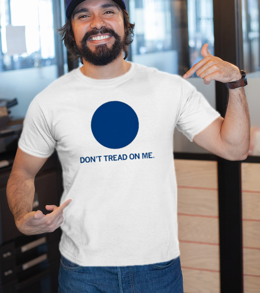 Don’t Tread On Me Blue Dot Circular Emblem T-Shirt