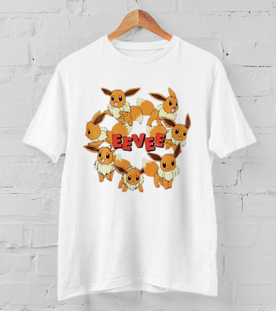 Eevee Pokemon Collage Cartoon Vintage Collection T-Shirt