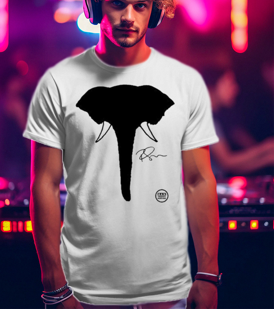 Ricky Gervais Elephant Silhouette T-Shirt