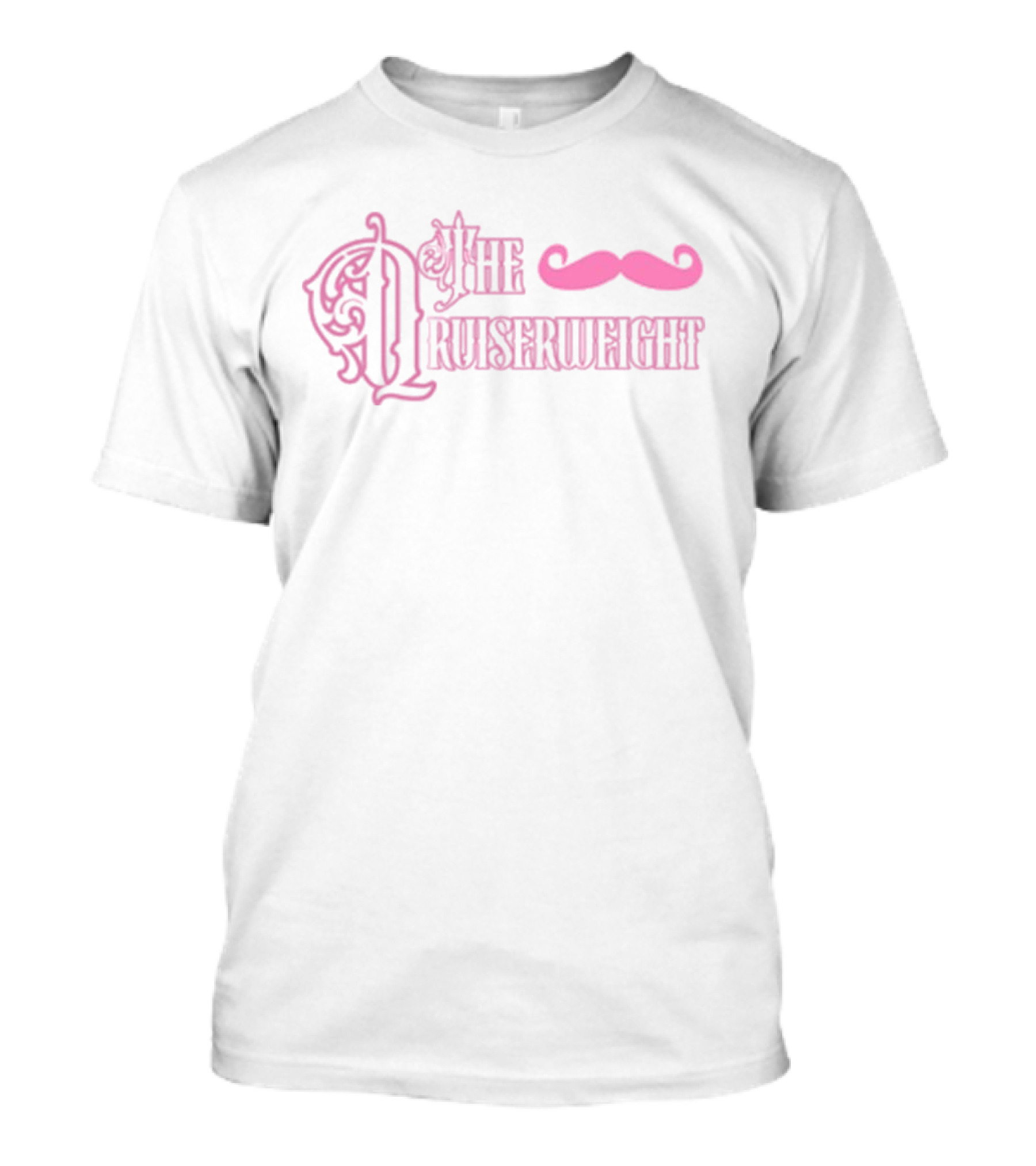 Elliott Qrow Qruiserweight Pink Mustache Motif T-Shirt