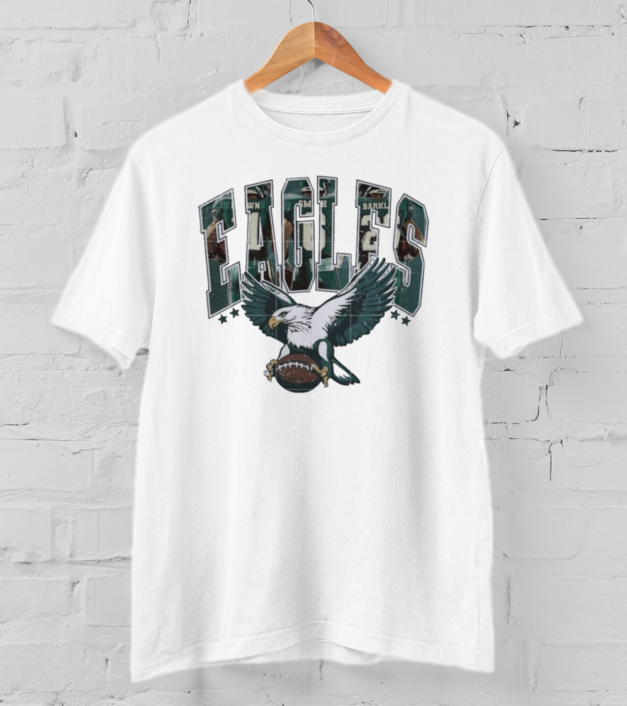Eagles Philadelphia Brown Smith Barkley Football Graphic T-Shirt