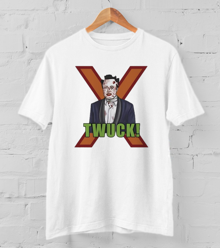 Elon Musk Zombie Twuck! Red X Background T-Shirt