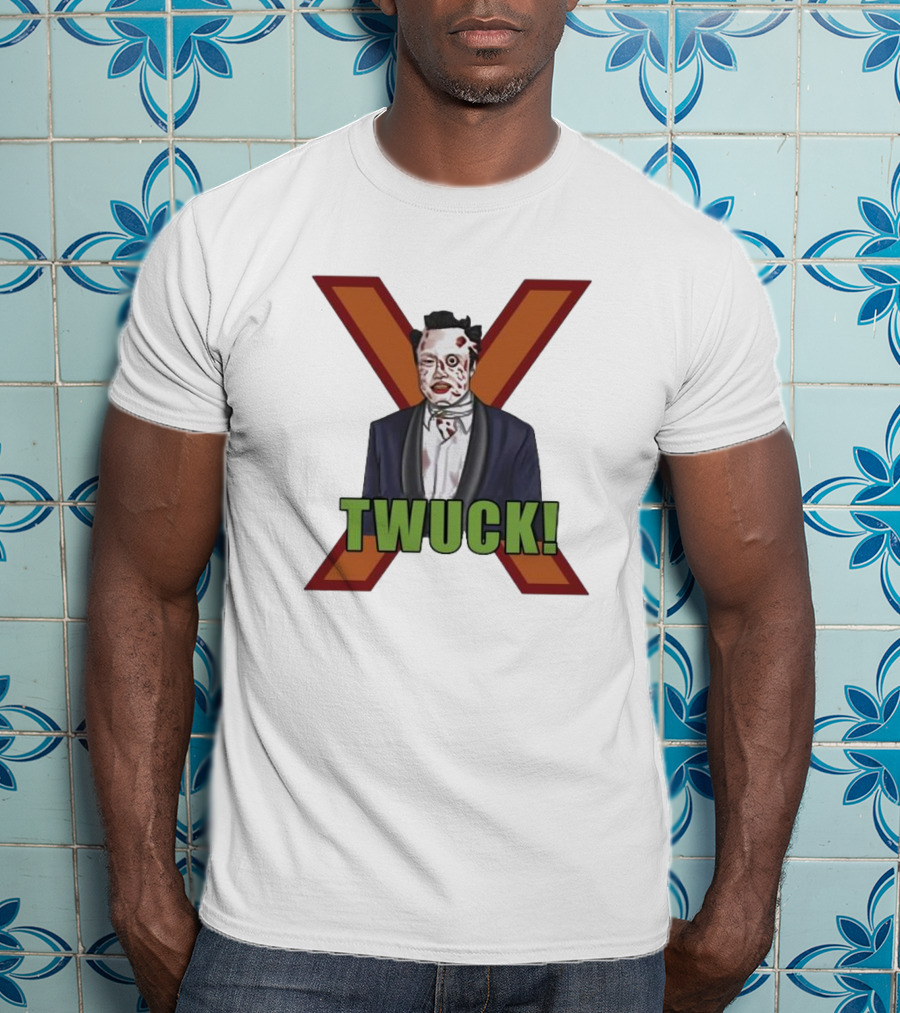 Elon Musk Zombie Twuck! Red X Background T-Shirt