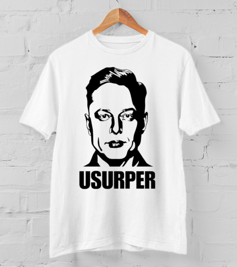 Elon Musk Usurpator Iconic Minimalist Style T-Shirt