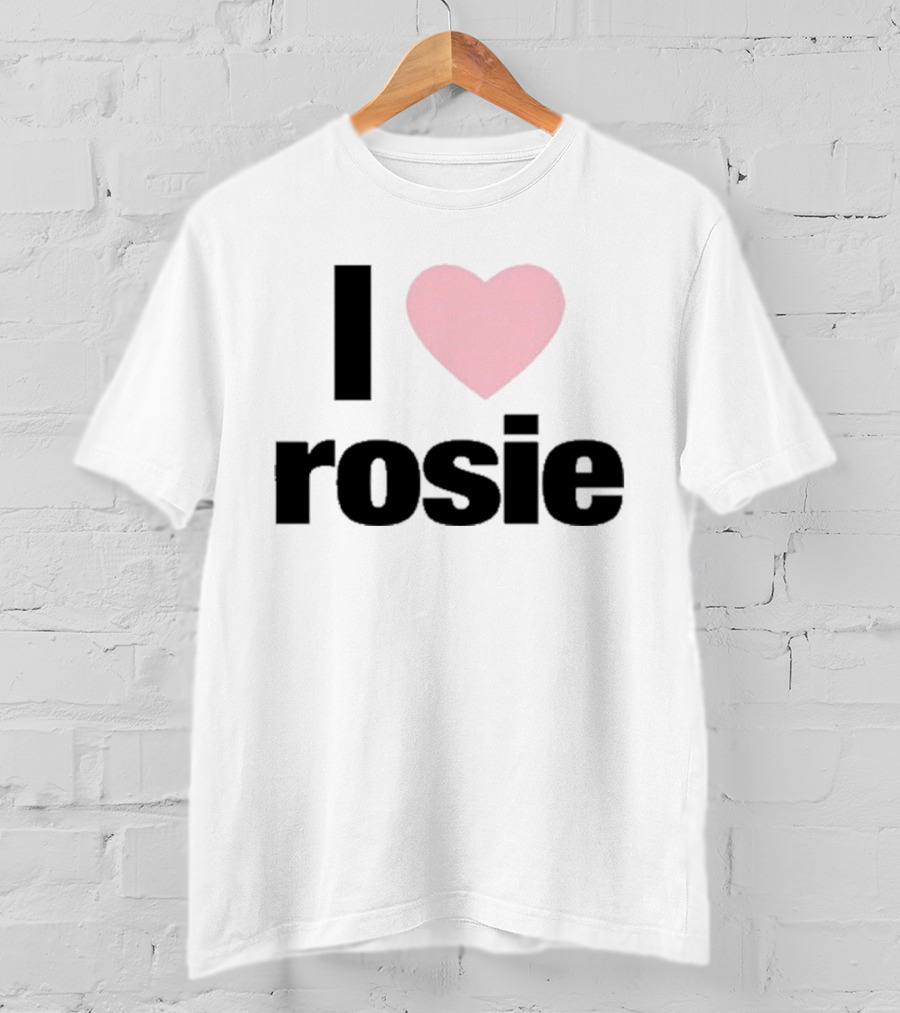 I Love Rosie Pink Heart Evan Mock T-Shirt