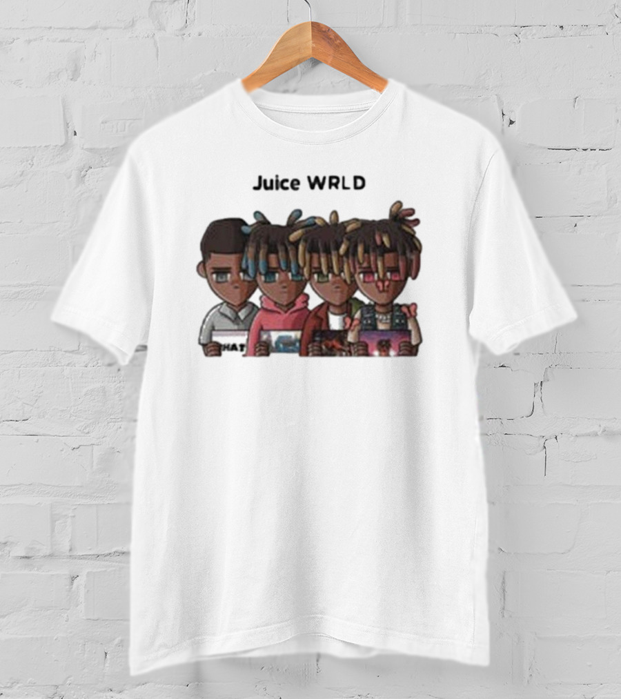 Juice WRLD Evolution Character Progression Holding Album Covers T-Shirt