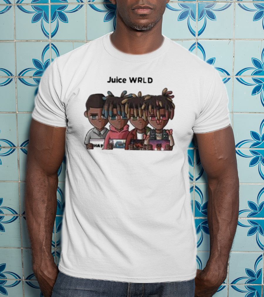 Juice WRLD Evolution Character Progression Holding Album Covers T-Shirt
