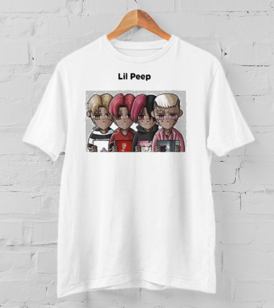 Labeled Cartoon Characters In Different Outfits Lil Peep T-Shirt