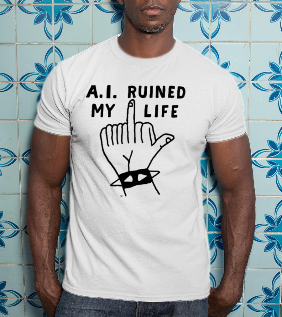 Family A.I. Ruined My Life Retro Robot And Kids T-Shirt