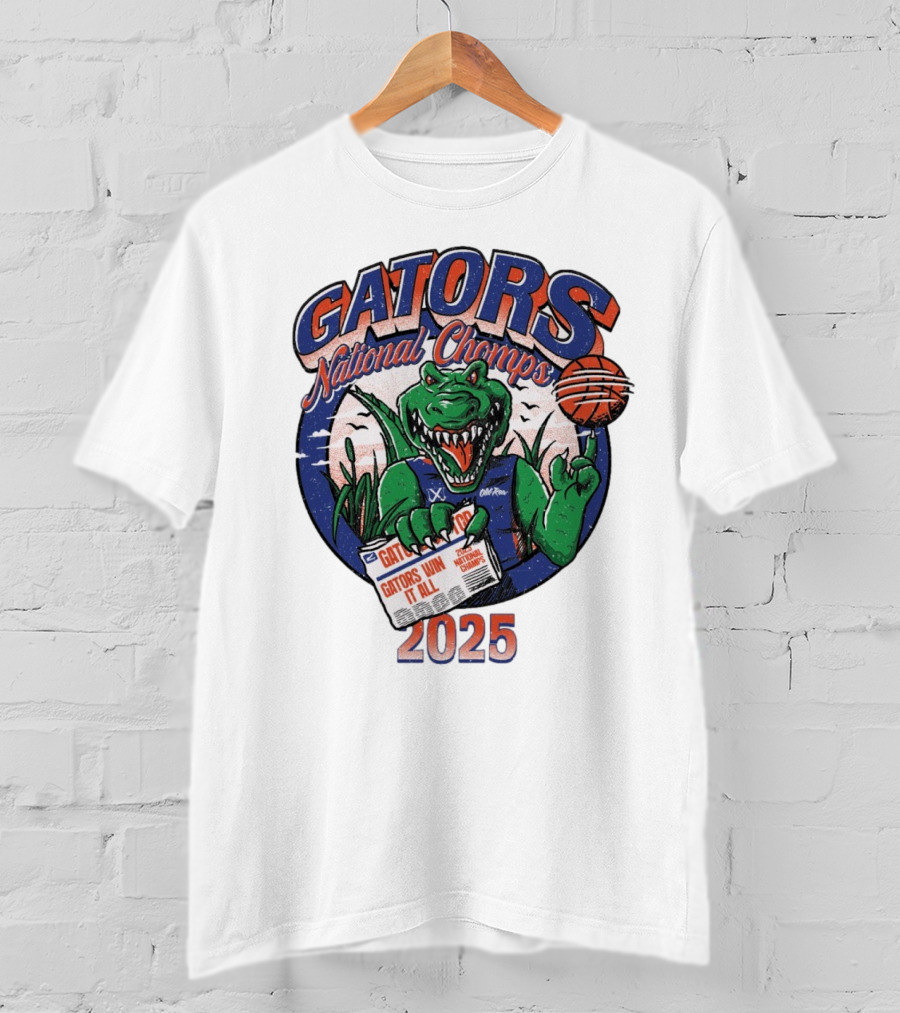 Gators National Champs 2025 Win It All Gators National Chomps T-Shirt