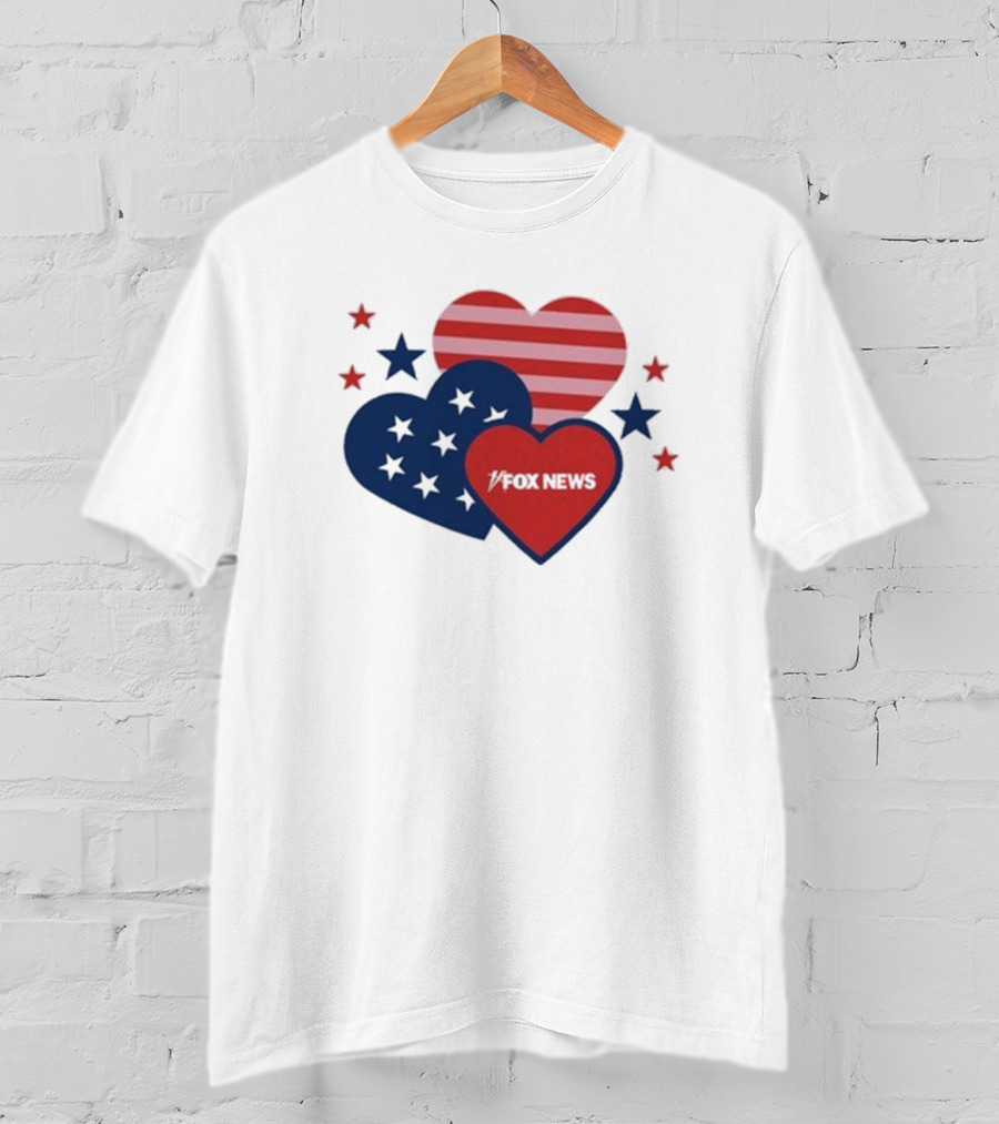 Patriotic Hearts Fox News Stars And Stripes T-Shirt
