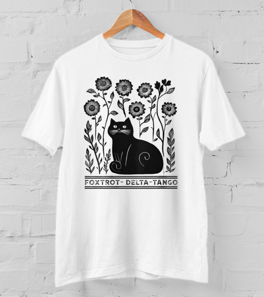 Delta Cat In Flowers T-Shirt