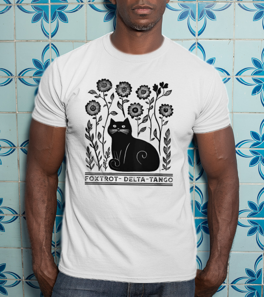 Delta Cat In Flowers T-Shirt