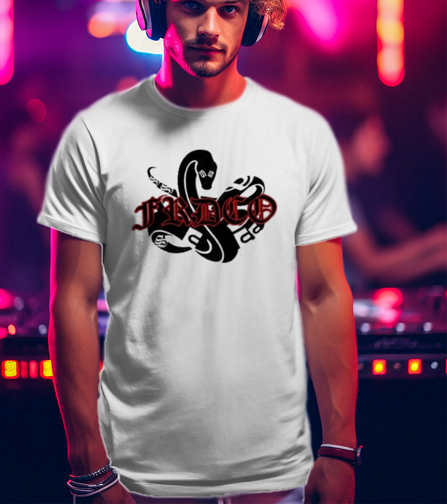 FRDCO Endless Stone Wash Embroidery Snake T-Shirt