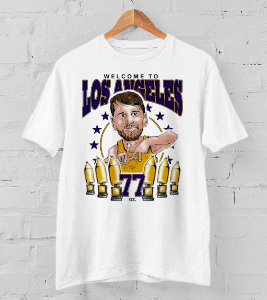 Los Angeles 77 Basketball Stars And Bottles T-Shirt